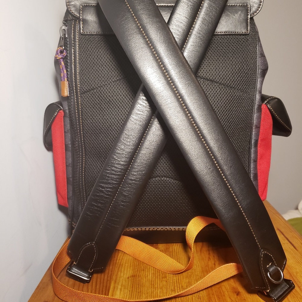 Coach Rivington Signature/Leather Drawstring Backpack - Picture 7 of 14